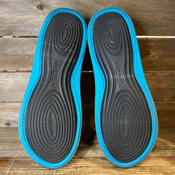 Womens Crocs Tone Skylar Black Slip On Slingback Ballet Flat Shoes Size 9 M GUC - Picture 5 of 6